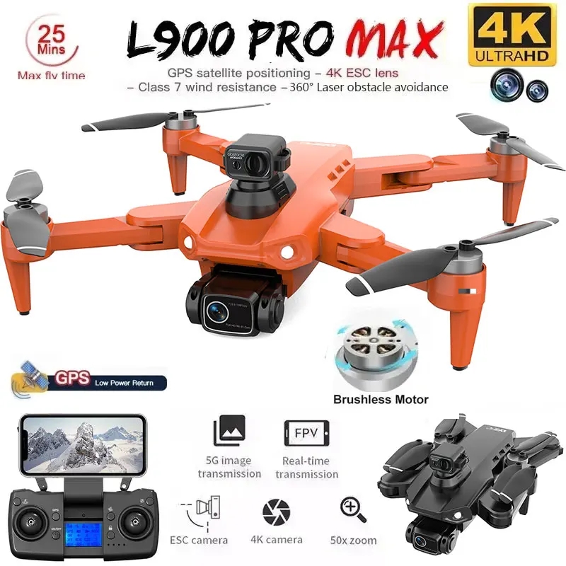 L900 Pro MAX GPS Drone 4K Prof - Fpv Brushless Rc Drone 4K ulasan dan harga