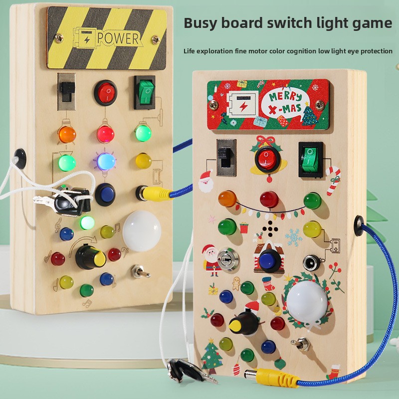 Montessori-Inspired Life Skill - Montessori Wooden Busy Board Toddler ulasan dan harga