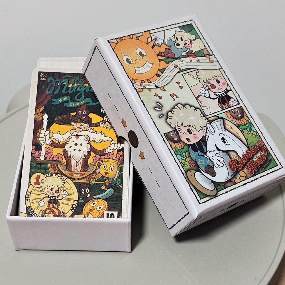 Vintage Rubber Hose Tarot Deck - Tarot Cards Deck With Guidebook ulasan dan harga