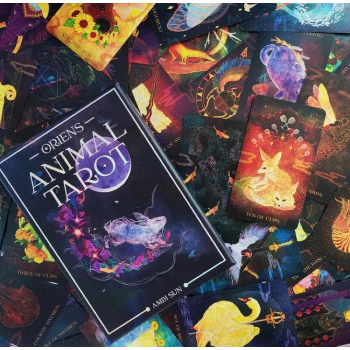 12x7 Cm Oriens Animal Tarot 78 - Tarot Cards Deck With Guidebook ulasan dan harga