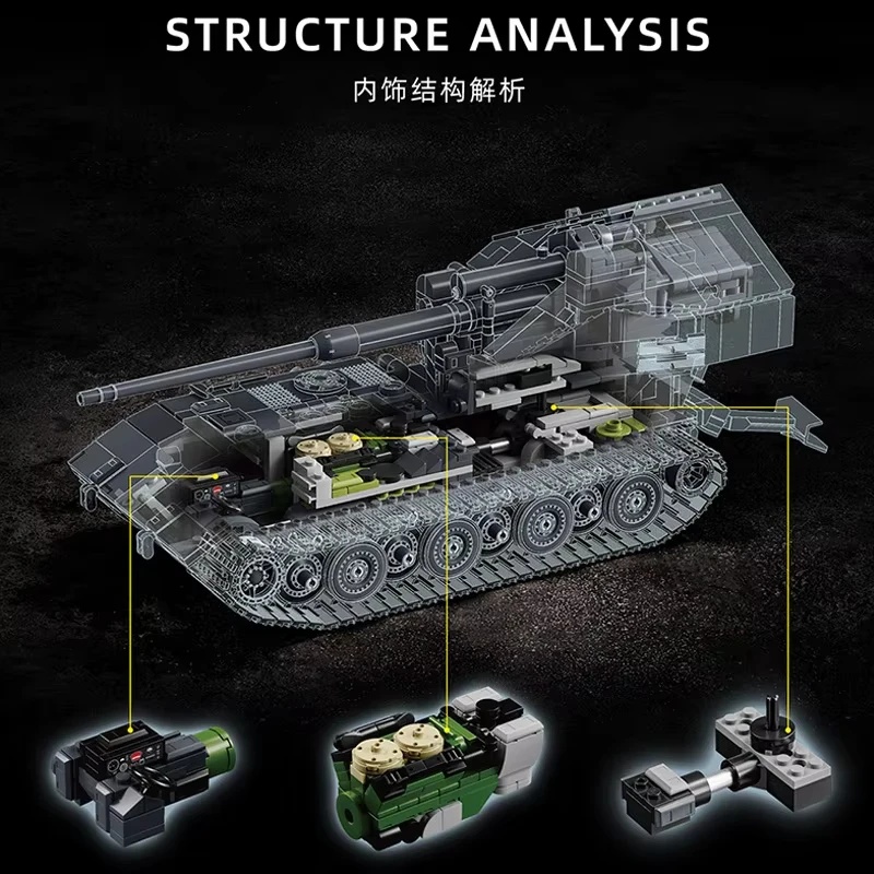 97017 2036PCS  MOC Large GER D - Lego Compatible Military Tank ulasan dan harga