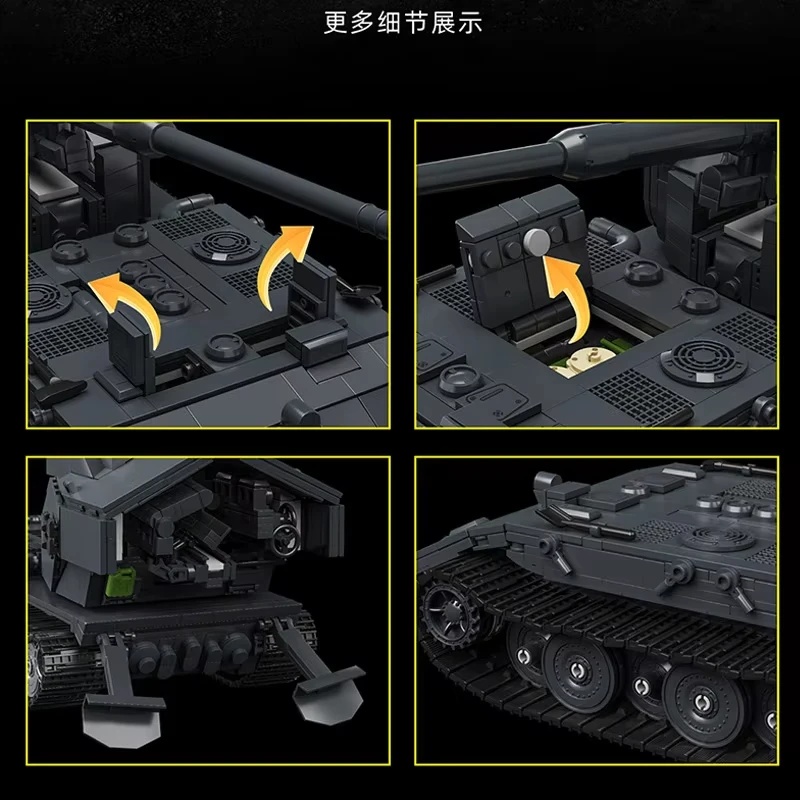 97017 2036PCS  MOC Large GER D - Lego Compatible Military Tank ulasan dan harga